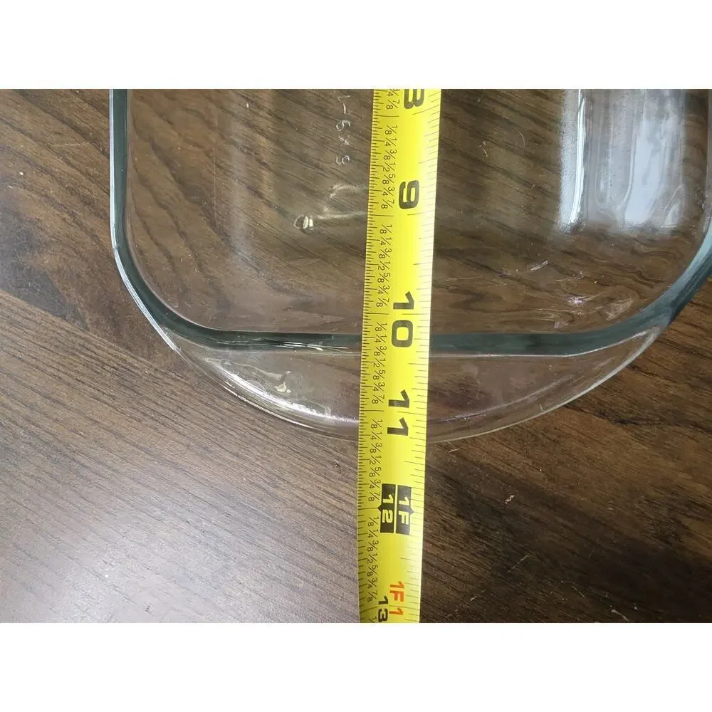 Vintage Clear Glass Loaf‎ Pan 6x9 Inch 1 Quart Baking Dish Made in USA